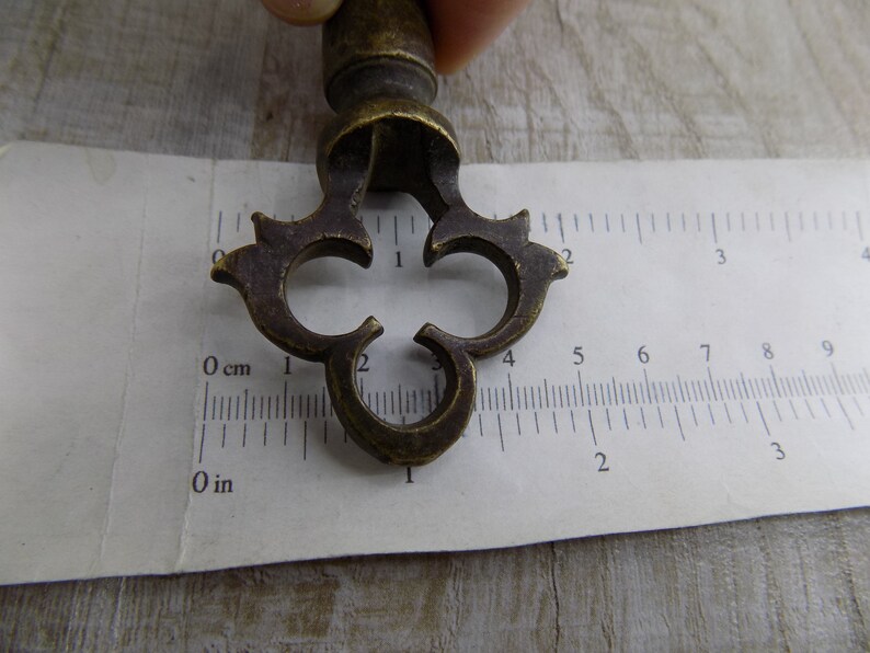 Antique samovar key Large Russian bronze samovar Brass figured Valve Number key with hallmark Collection gold key Old Part of a samovar tap