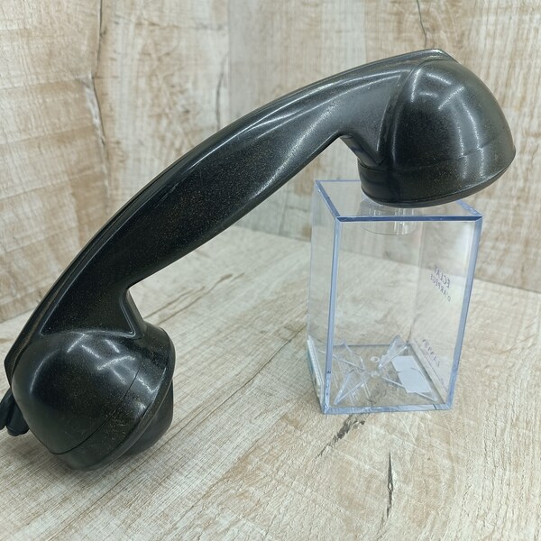 Vintage Black Rotary Telephone Handset - Retro Radar Device Radio node