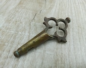 Antique Samovar key Large key of Samovar tap Antique small bronze spigot key Medium Brass old key Unique antique key Secret room key