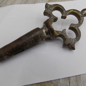 Antique Samovar key Large key of Samovar tap Antique small bronze spigot key Medium Brass old key Unique antique key Secret room key