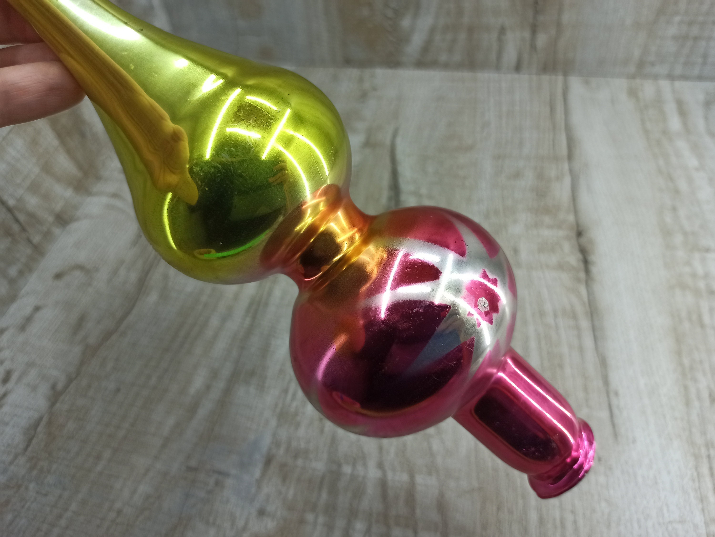 Vintage tree topper Christmas tree top Red tree decoration Etsy