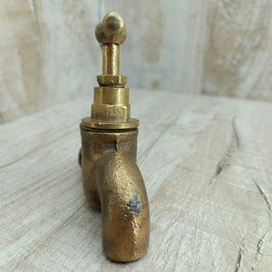 Vintage Water Faucet Soviet Brass Water Tap Old Water Valve Golden bath decor Bathroom accessory Hygiene means Sanitary engineering image 3