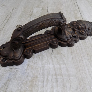 Vintage Metal Door Handle with Key Hole, Soviet Retro Knob