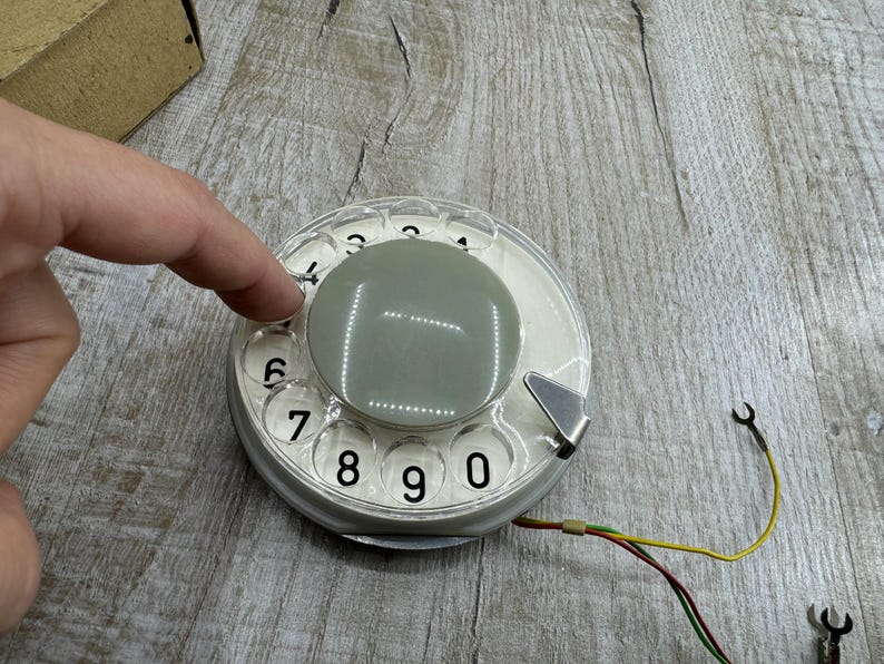 Green Rotary Phone Vintage Telephone Set Old Desk Telephone Disc Phone ...