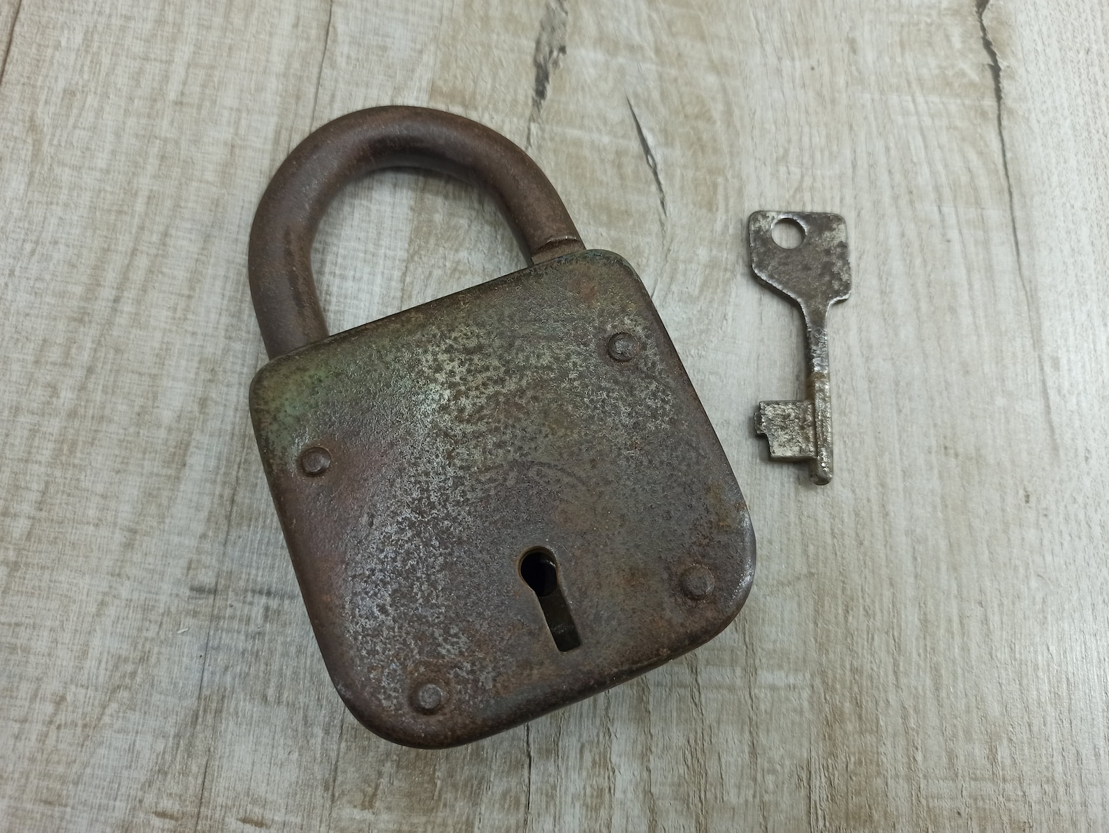 Vintage padlock Rusty Antique lock Big soviet padlock Rustic Etsy