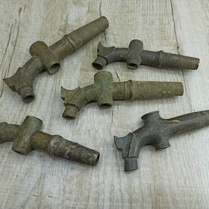 Bronze handles Medieval Bronze Elements of Ancient Metal tube with hole Barrel crane Barrel faucet parts giant bronze tools patina part rust