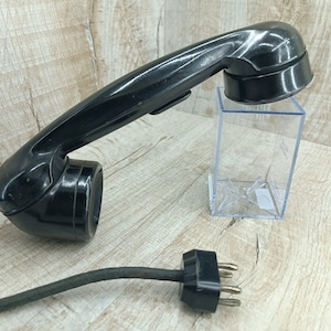 Vintage Black Rotary Telephone Handset - Retro Radar Device Radio node