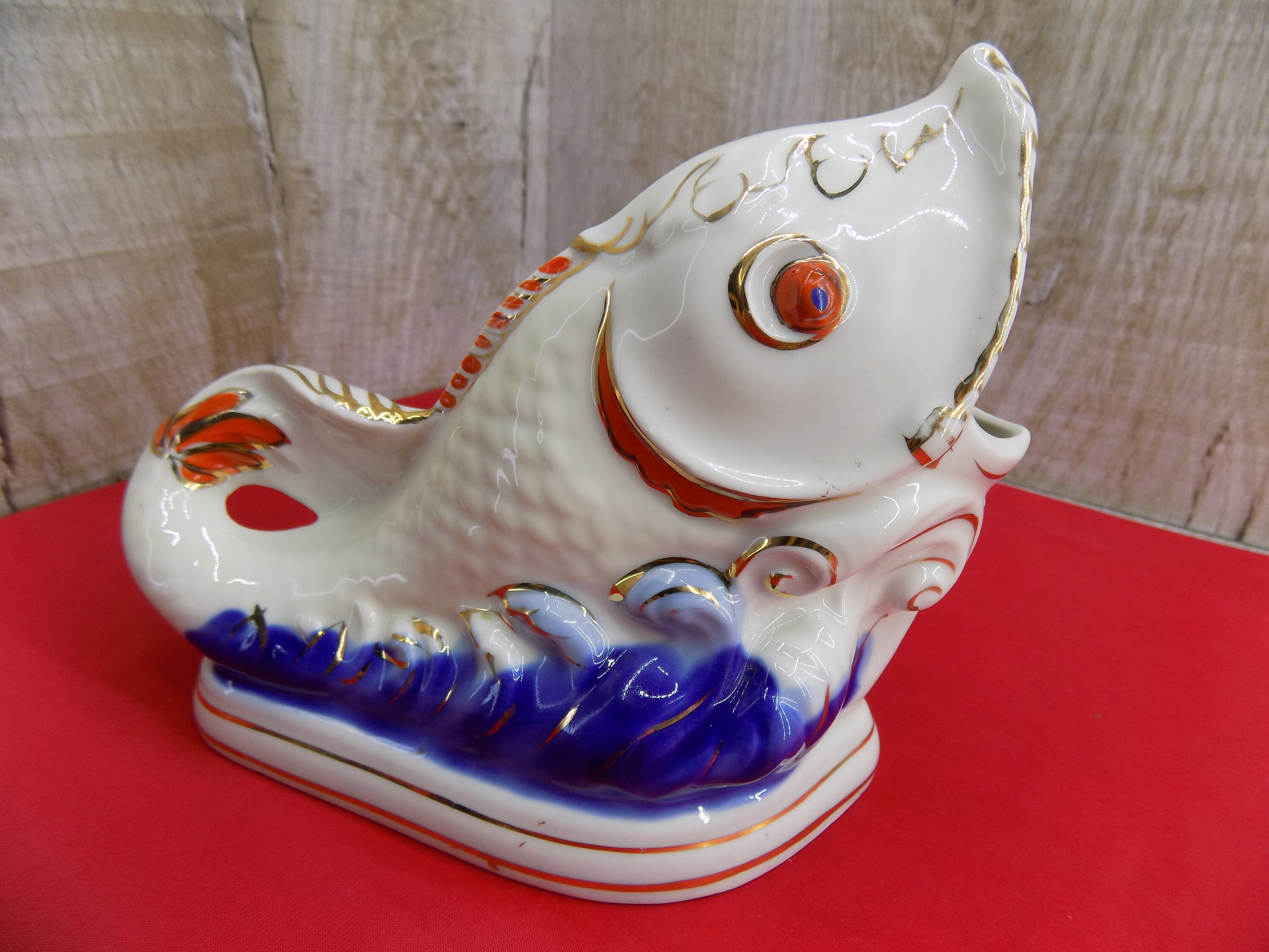 Vintage Fish Napkin Holder Fishing Decor Porcelain Fish Etsy
