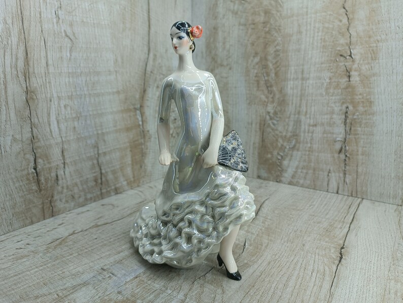 Vintage Porzellan Tänzerin Figur, Karmen, UdSSR, Kiev, 1970er Jahre Bild 3