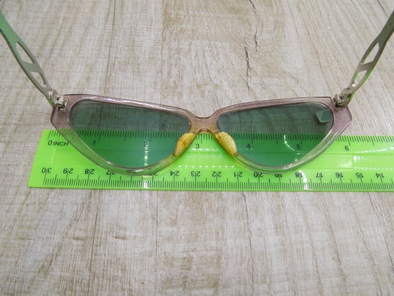 Vintage sunglasses Soviet Collectible glasses Cat… - image 7