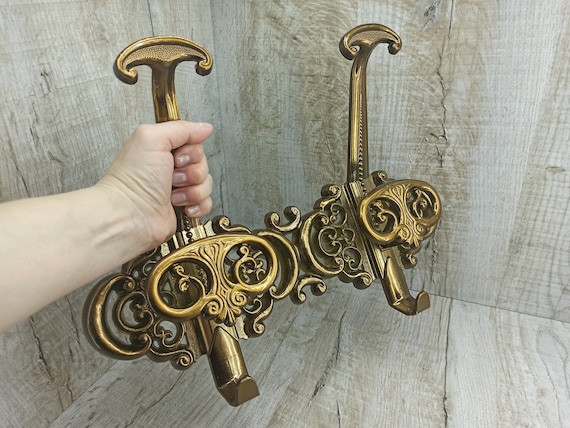 Giant Metal Coat Hooks Vintage Rustic Bronze Hooks Figured Bathroom Double  Hook Towel Hanger Folding Rack Clothing Storage Wrought Hanger -  Canada