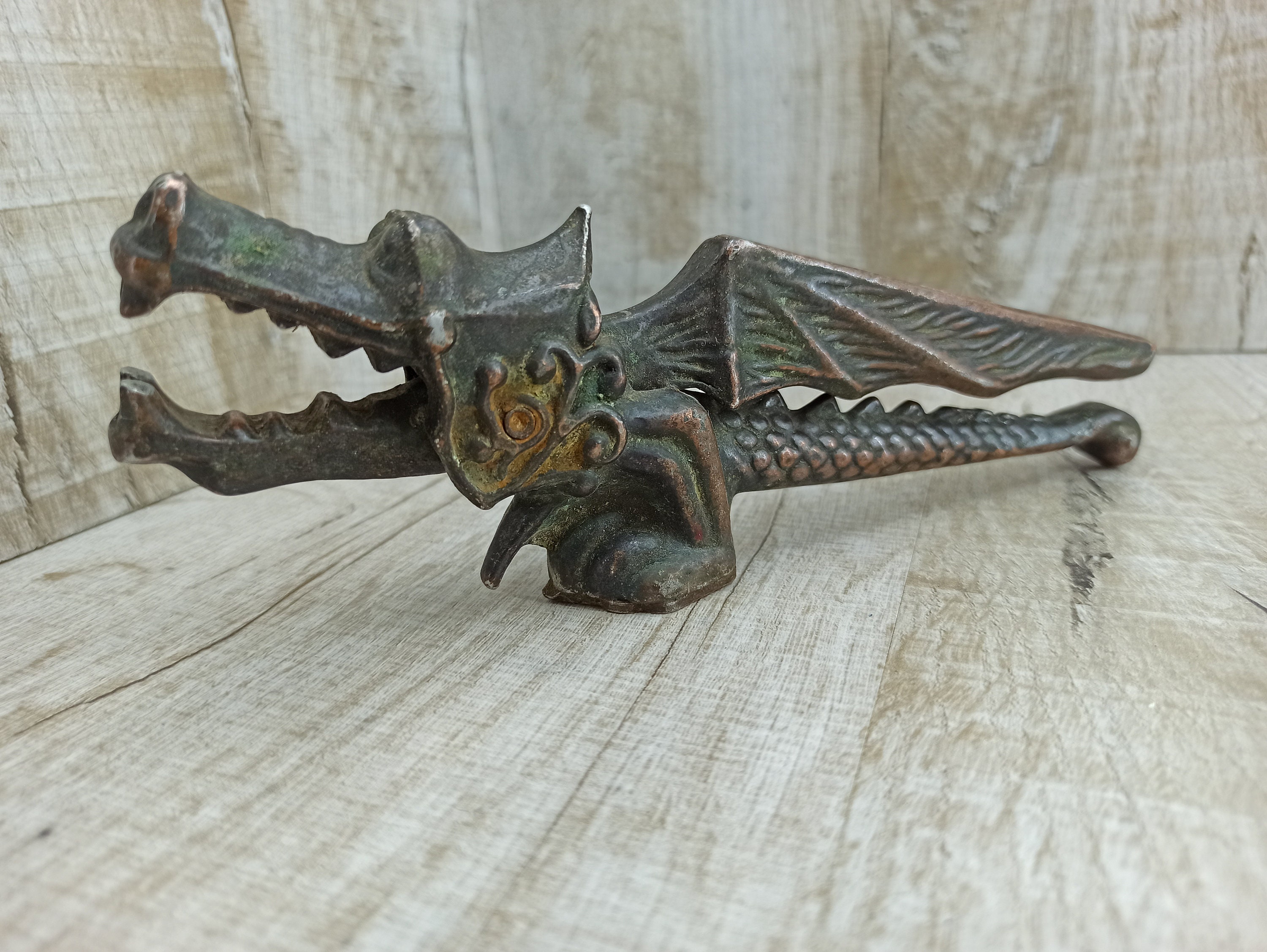 Vintage Nutcracker Soviet Metal Dragon Nutcracker Antique Etsy