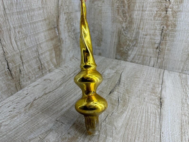 Vintage Tree Topper Finial Glass Christmas Retro Tree Topper Bow Unique