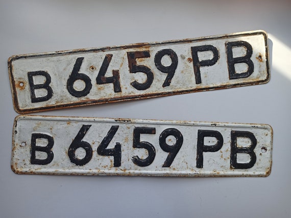 6459 6264 6093 Vintage Auto Nummer Schild Schild Auto Kennzeichen Metall  Zeichen Garage Mechaniker Wand Dekor sowjetischen Auto-Nummernschild -  .de