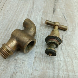 Vintage Water Faucet Soviet Brass Water Tap Old Water Valve Golden bath decor Bathroom accessory Hygiene means Sanitary engineering image 9