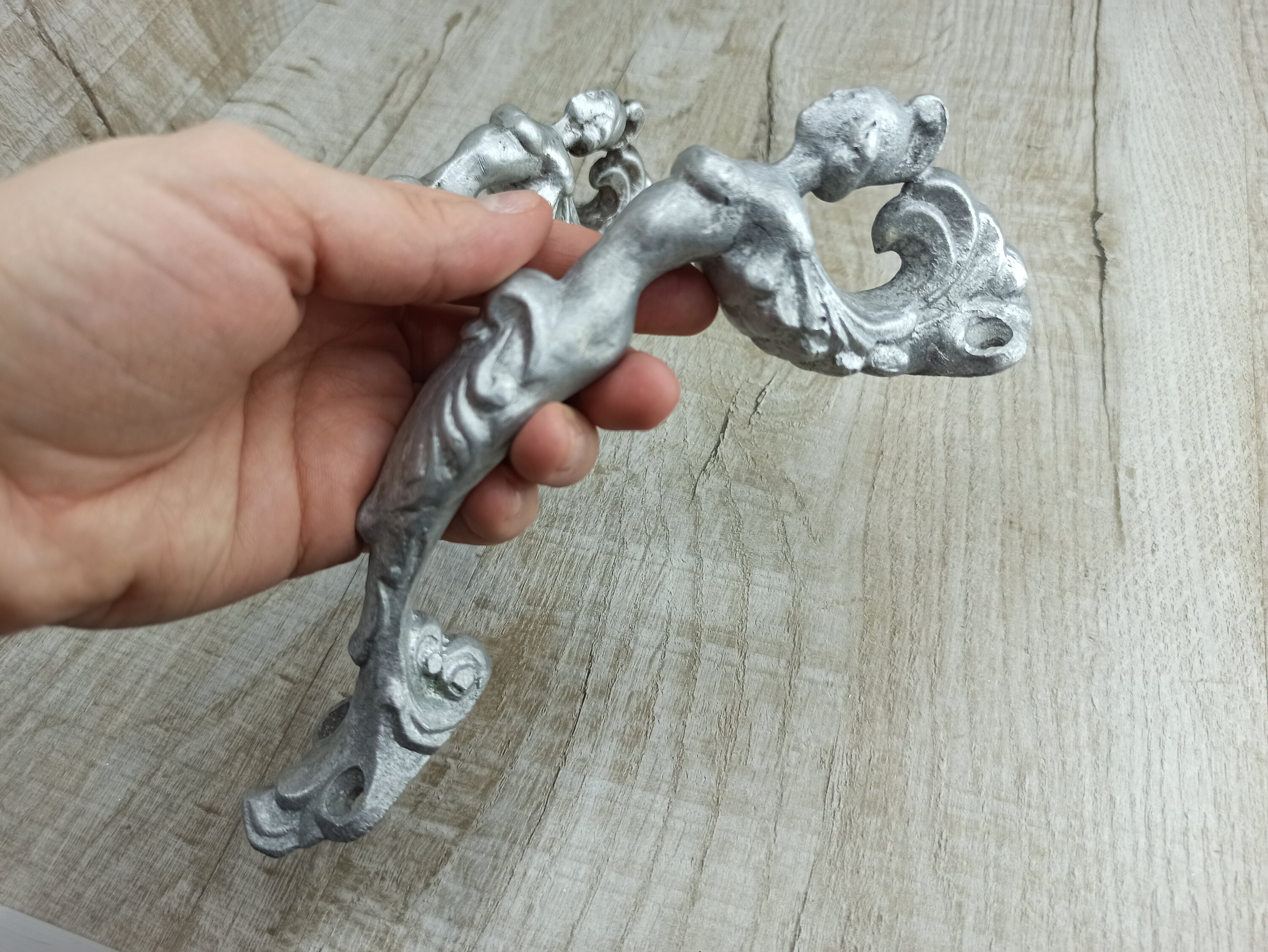 Vintage Door Handles Large Metal Girl Door Handles Sexy Lady Etsy