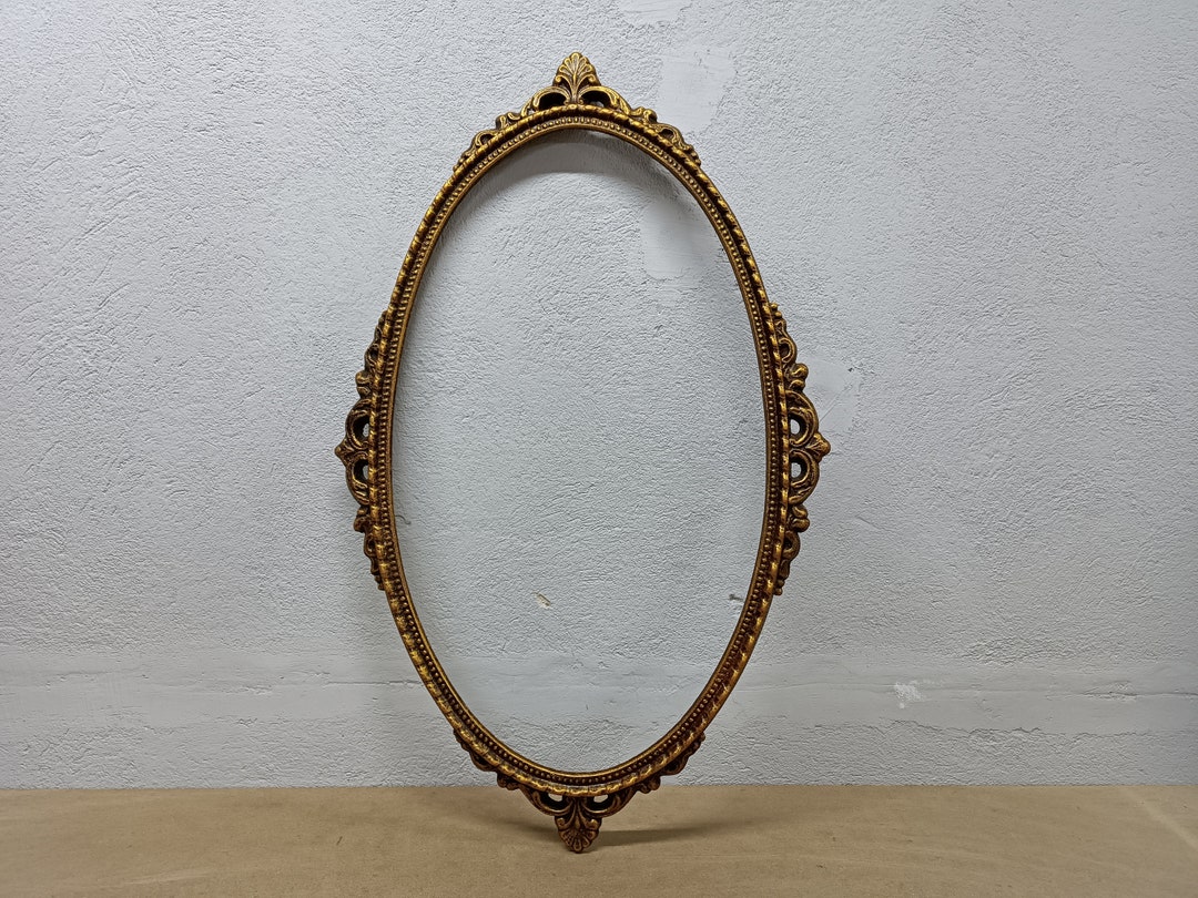 Antique Photo Frame Oval Universal Frame Mirror Unique Victorian Ornate ...