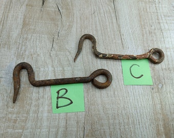 Pestillo de puerta rústico: pestillo de puerta de metal vintage, cerradura antirrobo