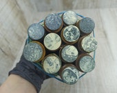12 Parts Vintage door knob Old door knobs Soviet door handle Large Rustic handles Retro knobs German Bakelite Gray