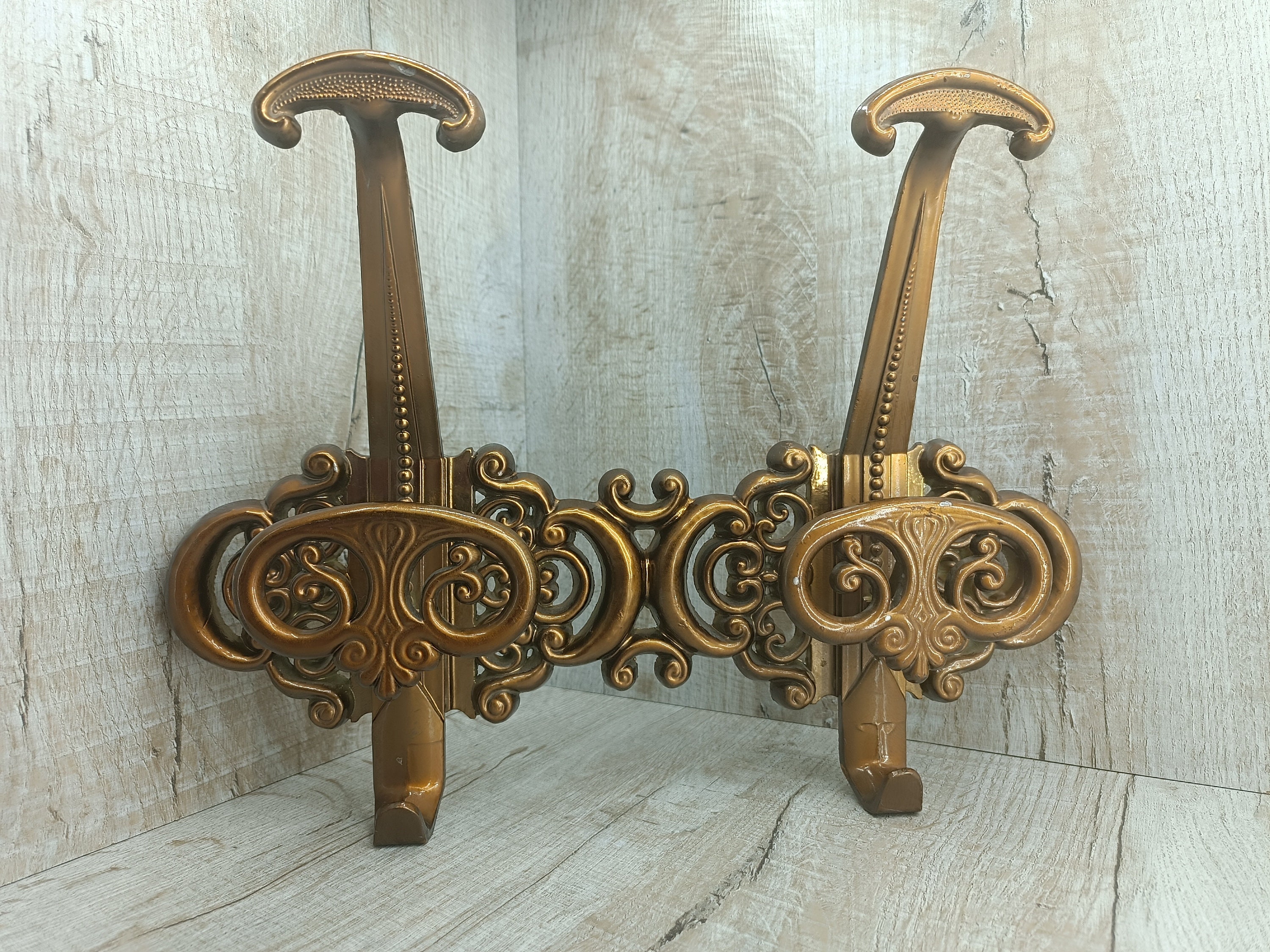 Giant Metal Coat Hooks Vintage Rustic Bronze Hooks Figured Bathroom Double Hook Towel Hanger Folding Rack Clothing Storage Wrought Hanger Etsy