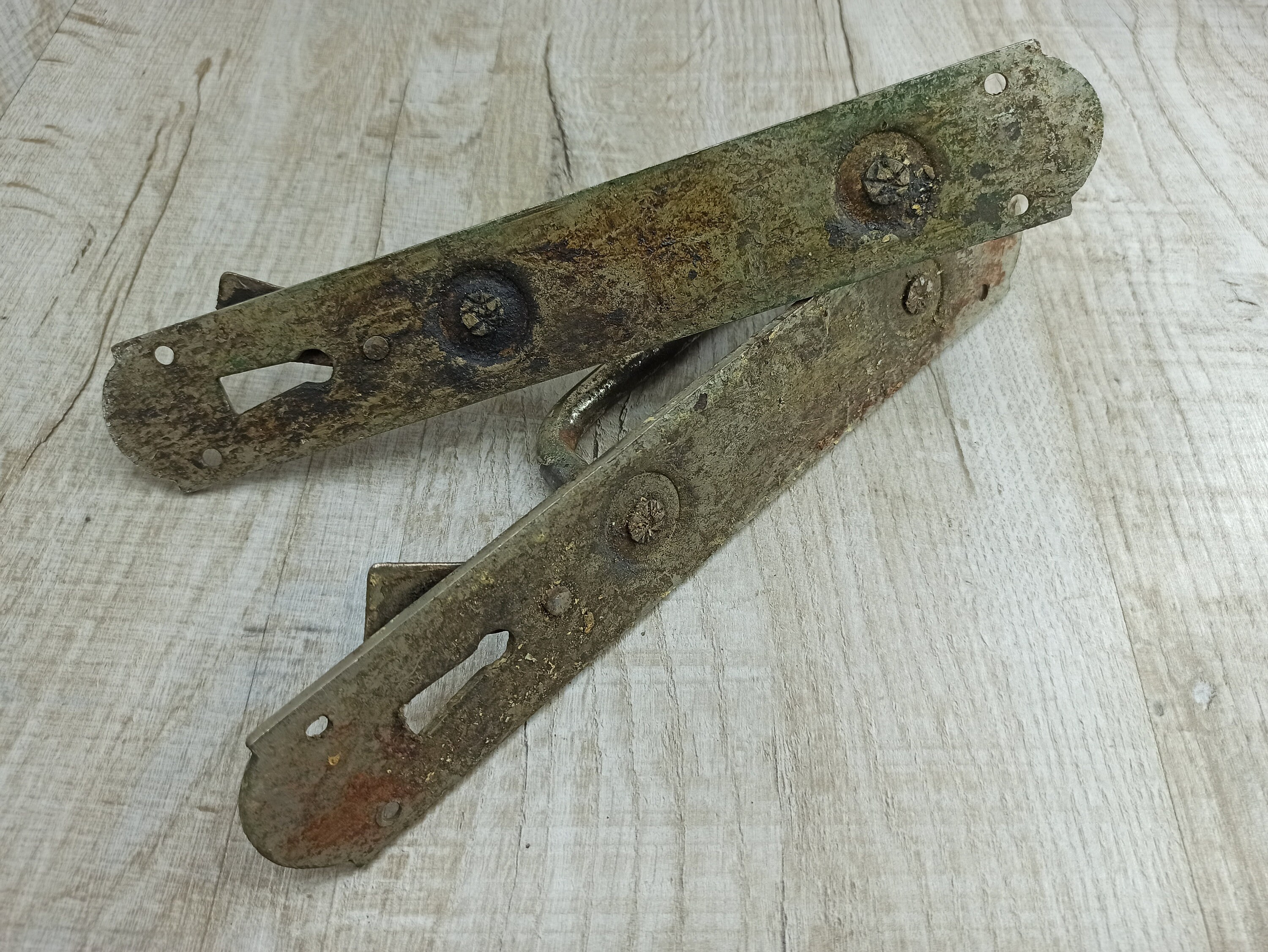 Vintage Door Handles Large Green Door Handles With Key Hole | Etsy