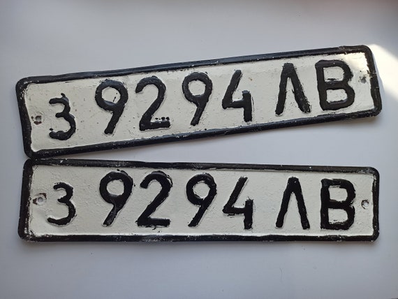Buy 9584 9079 9294 9191 Vintage Car Number Sign Car Registration