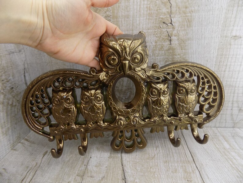 Vintage Metal Coat Hooks Owl Rustic Copper Hooks Figured | Etsy