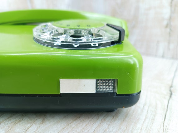 Telefono Vintage EBTOOLS – Verde Chiaro, Disco Rotante, Tasti Grandi, Per Ufficio O Casa, Con Adattatori UK/USA