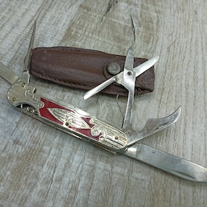 Vintage Miniature Penknife Old multi-pocketknife PenKnife USSR Colored Tiny Mini knife Collectible folding knife Retro Knife Keychain