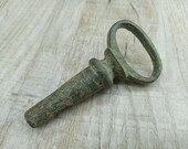 Antique Barrel small key of Samovar tap Antique small bronze spigot key Medium Brass old key Unique antique key Secret room key