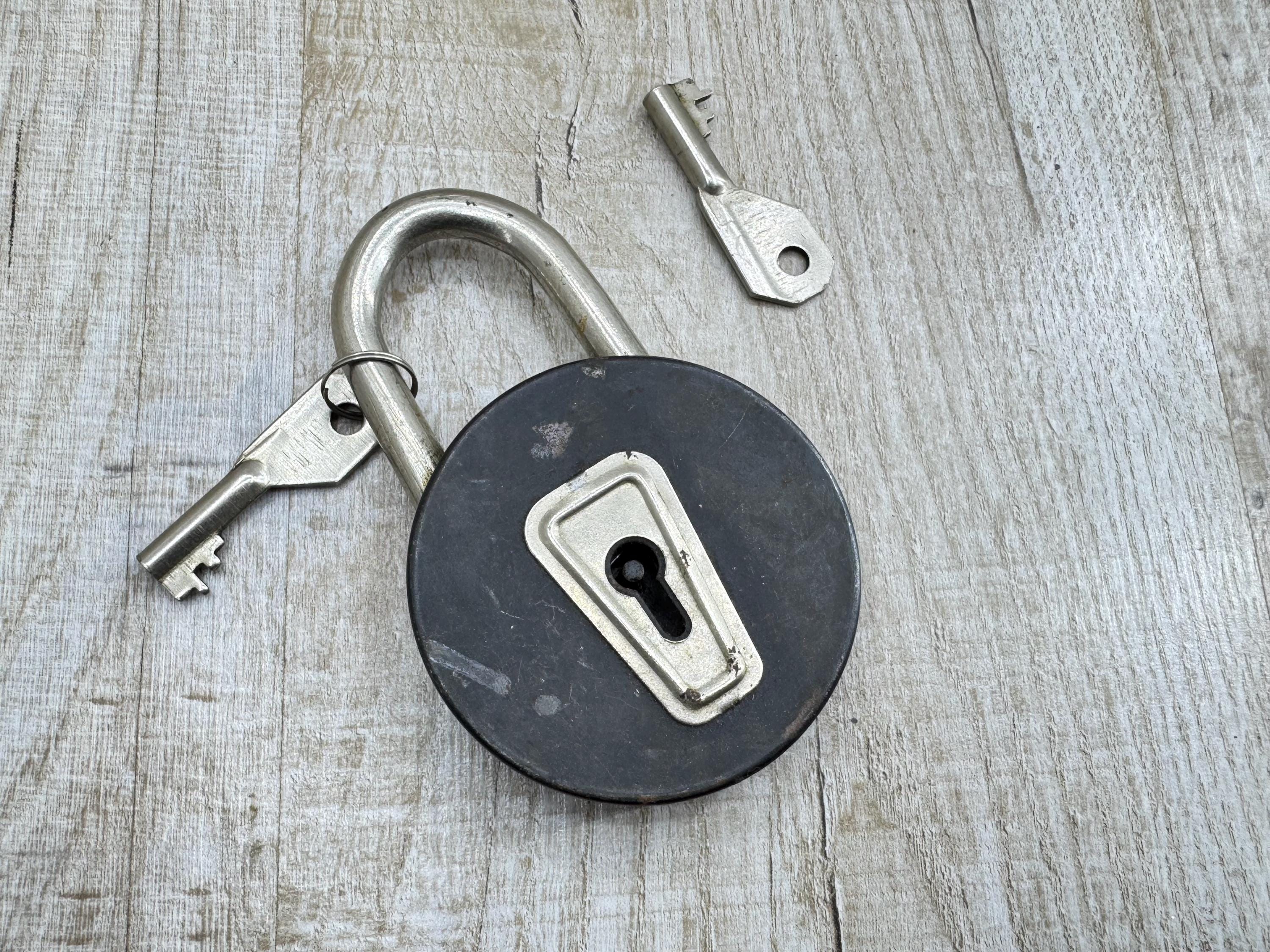 Large Ancient Padlock Black Antique Lock Big Padlock Rustic Lock ...
