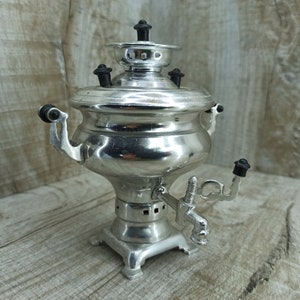 Mini samovar vintage samovar argent Antique samovar collection russe samovar unique Cadeau samovar Vieux samovar miniature 3d URSS samovar