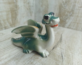 Vintage Ukrainische Porzellan Drache Figur, Polonnoe, 1960er Jahre