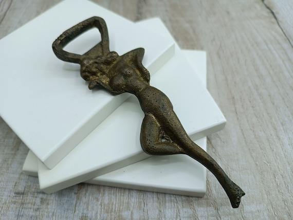 ビンテージ ボトルオープナー ブロンズ ヌード ガール 裸 セクシー