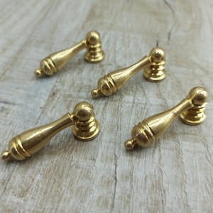 Vintage Bronze Cabinet Pull: Small Ornate Gold Decor