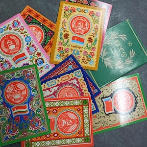 Cartes d’armoiries Symboles ronds Communisme Faucille soviétique marteau étoile URSS mémoire Décor de film russe Armoiries Républiques soviétiques
