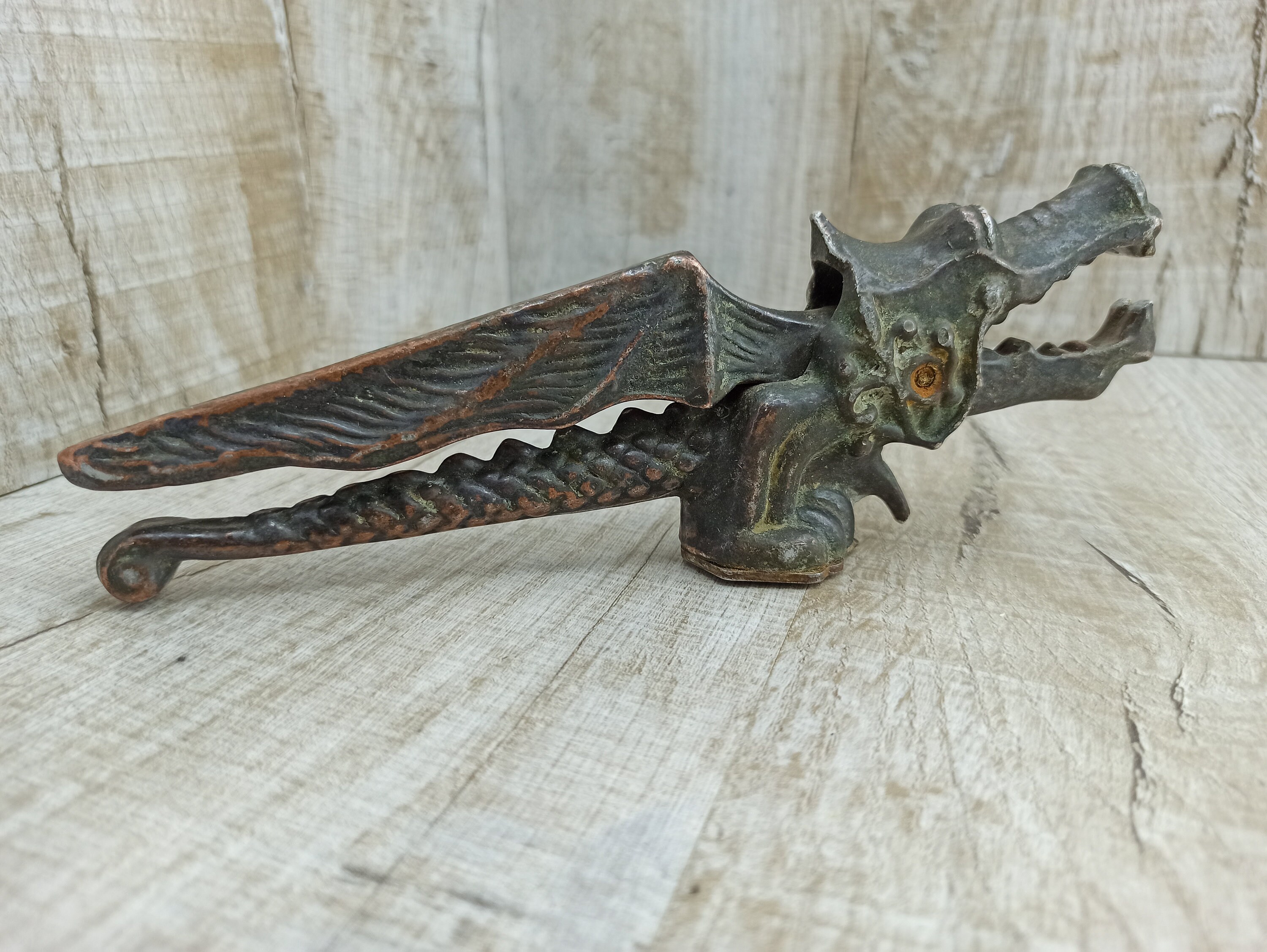 Vintage Nutcracker Soviet Metal Dragon Nutcracker Antique Etsy
