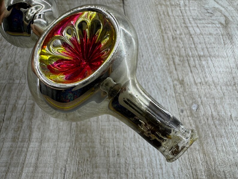 Vintage Tree Topper Finial Glass Christmas Retro Tree Topper Bow Unique