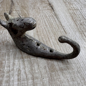 Vintage Metal Coat Hooks Horse head Rustic silver hook figured bathroom Towel Folding Rack Clothing storage Aluminum Wrought Iron Hanger
