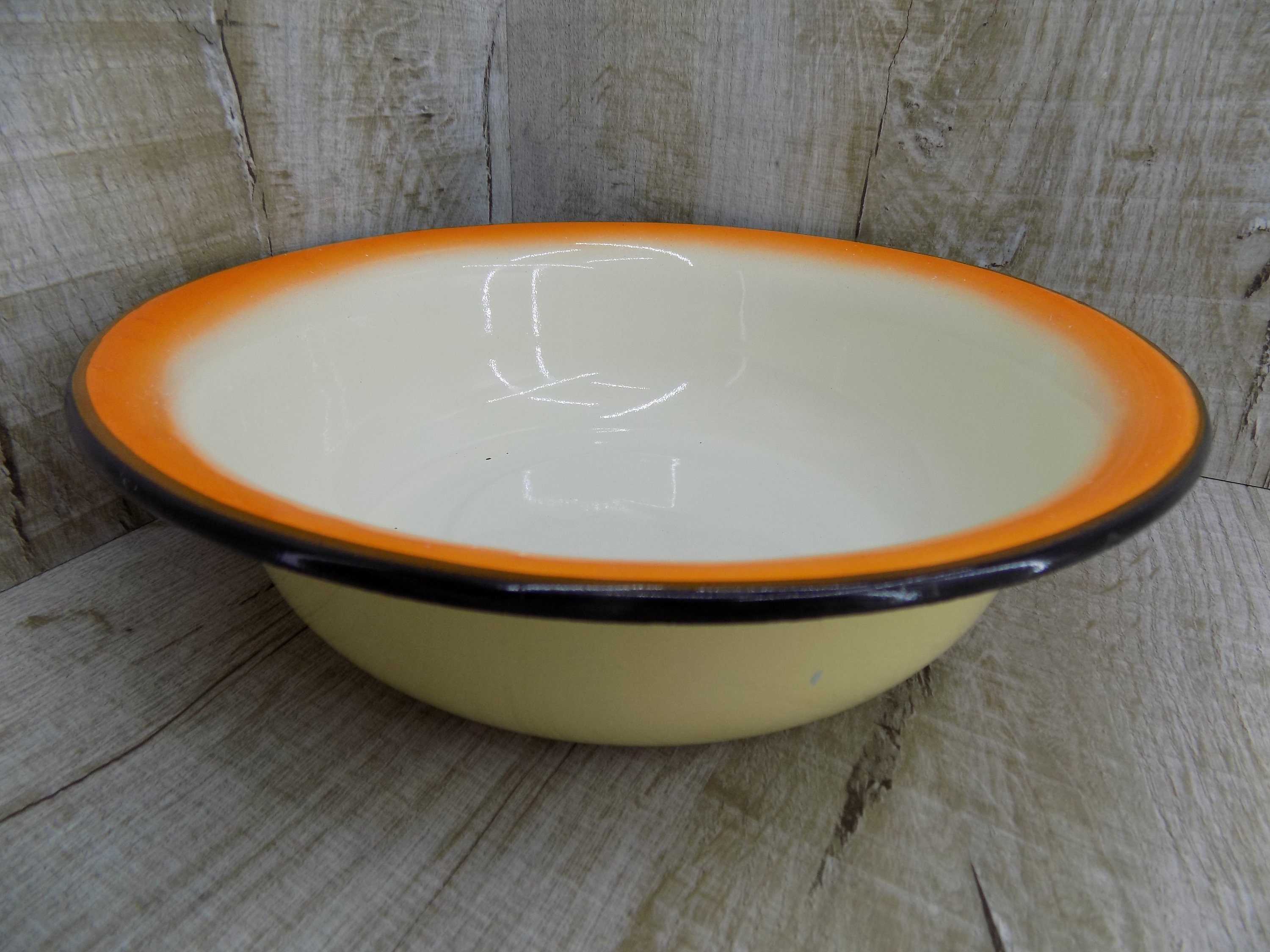 Red Enamel plate Large Vintage Enameled dish Soviet Rustic Etsy