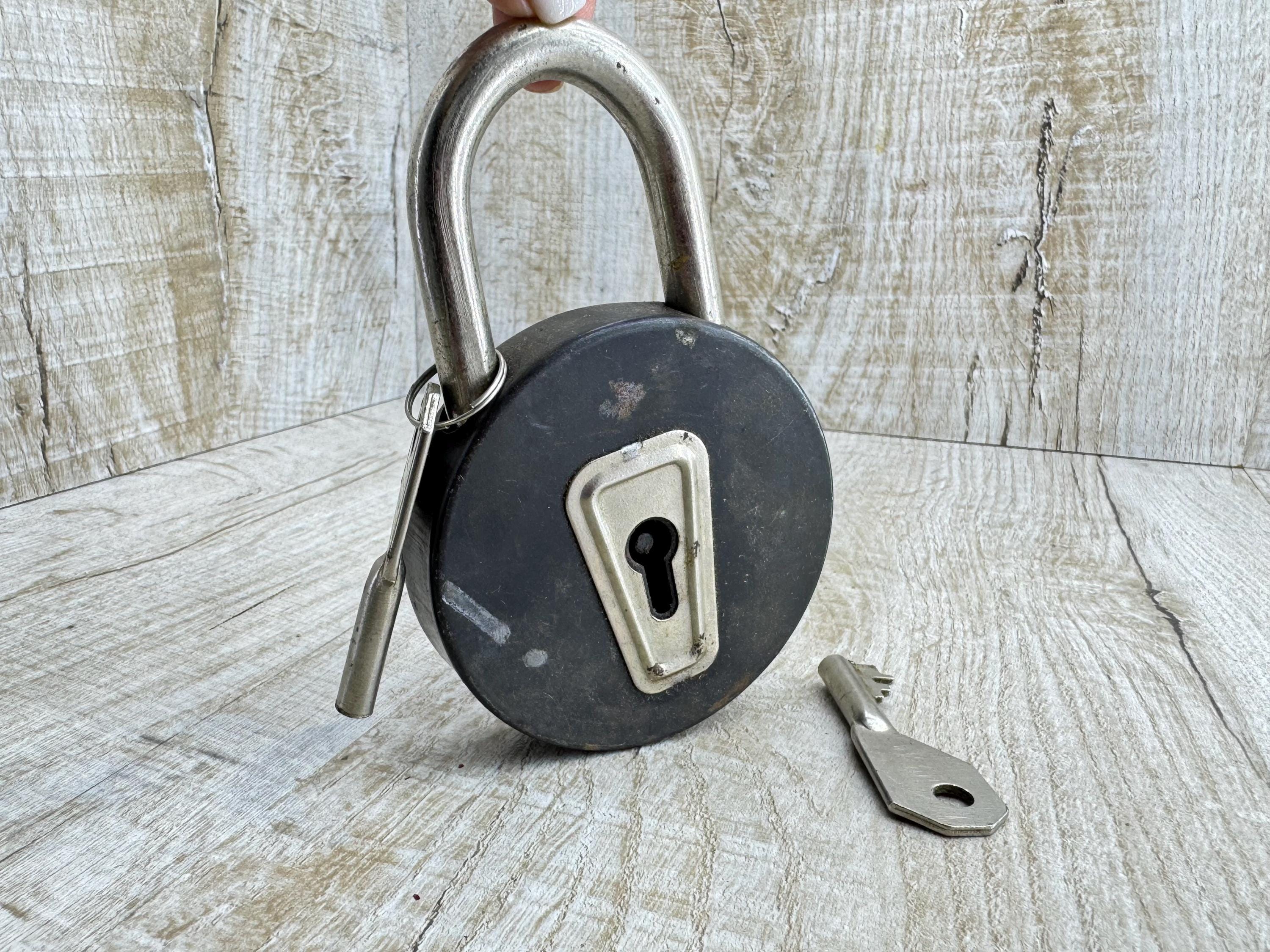 Large Ancient Padlock Black Antique Lock Big Padlock Rustic Lock