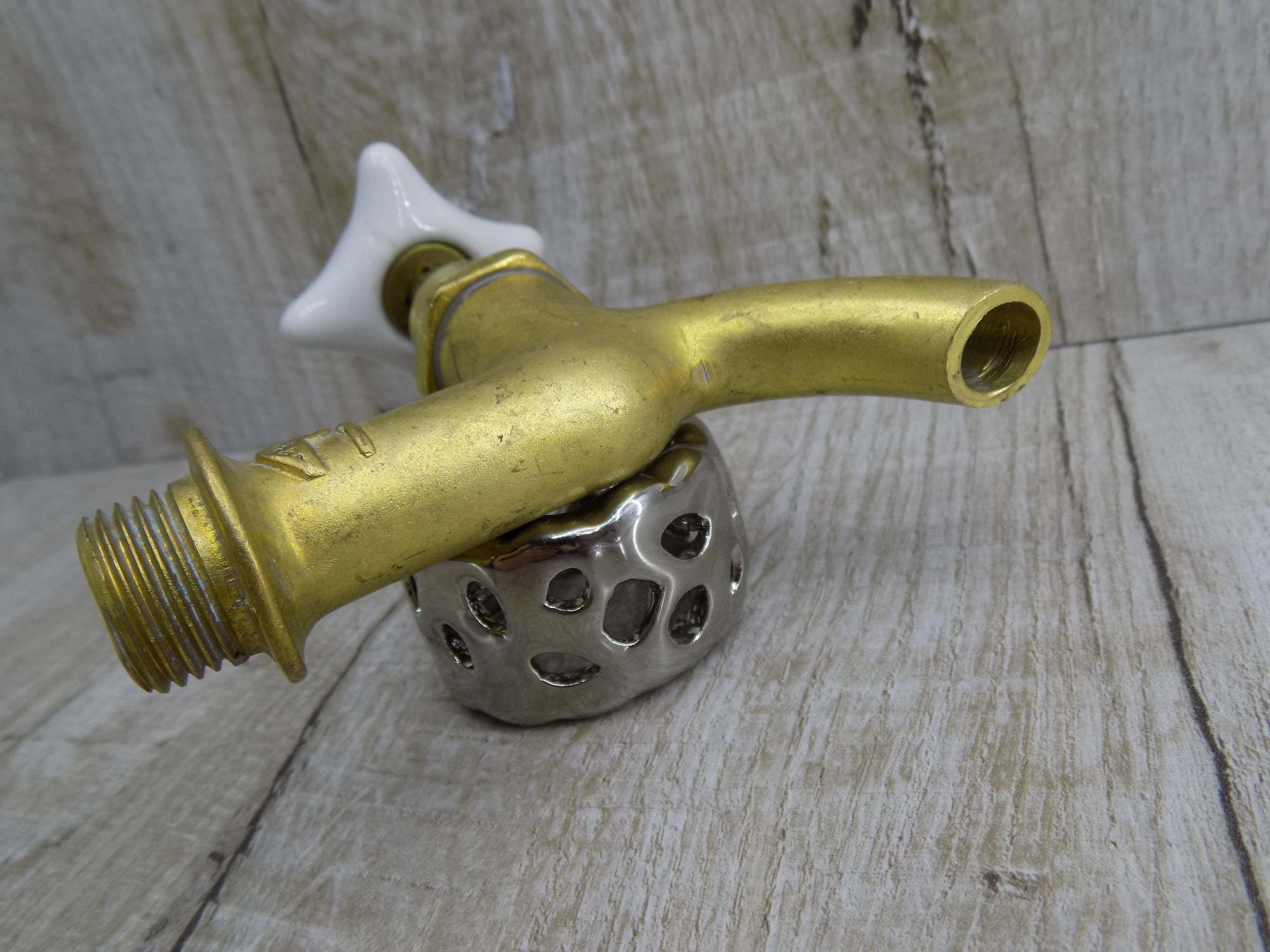 Vintage Water Faucet Soviet Brass Water Tap Old Water Valve Golden Bath vintage-water-faucet-soviet-brass-water-tap-old-water-valve-golden-bath