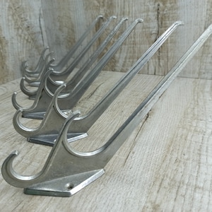 Vintage aluminum Coat Hooks Rustic silver hooks figured bathroom hook Towel hanger Folding Rack Clothing storage Coat Hooks Wrought Hanger