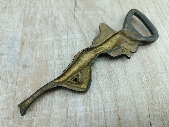 ビンテージ ボトルオープナー ブロンズ ヌード ガール 裸 セクシー