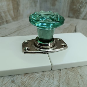 Vintage doorzichtige deurknop oud glazen handvat Retro deur Sovjet-metalen basis helder glaskunst Rustieke handgrepen schuifdeuren Antiek glas gieten