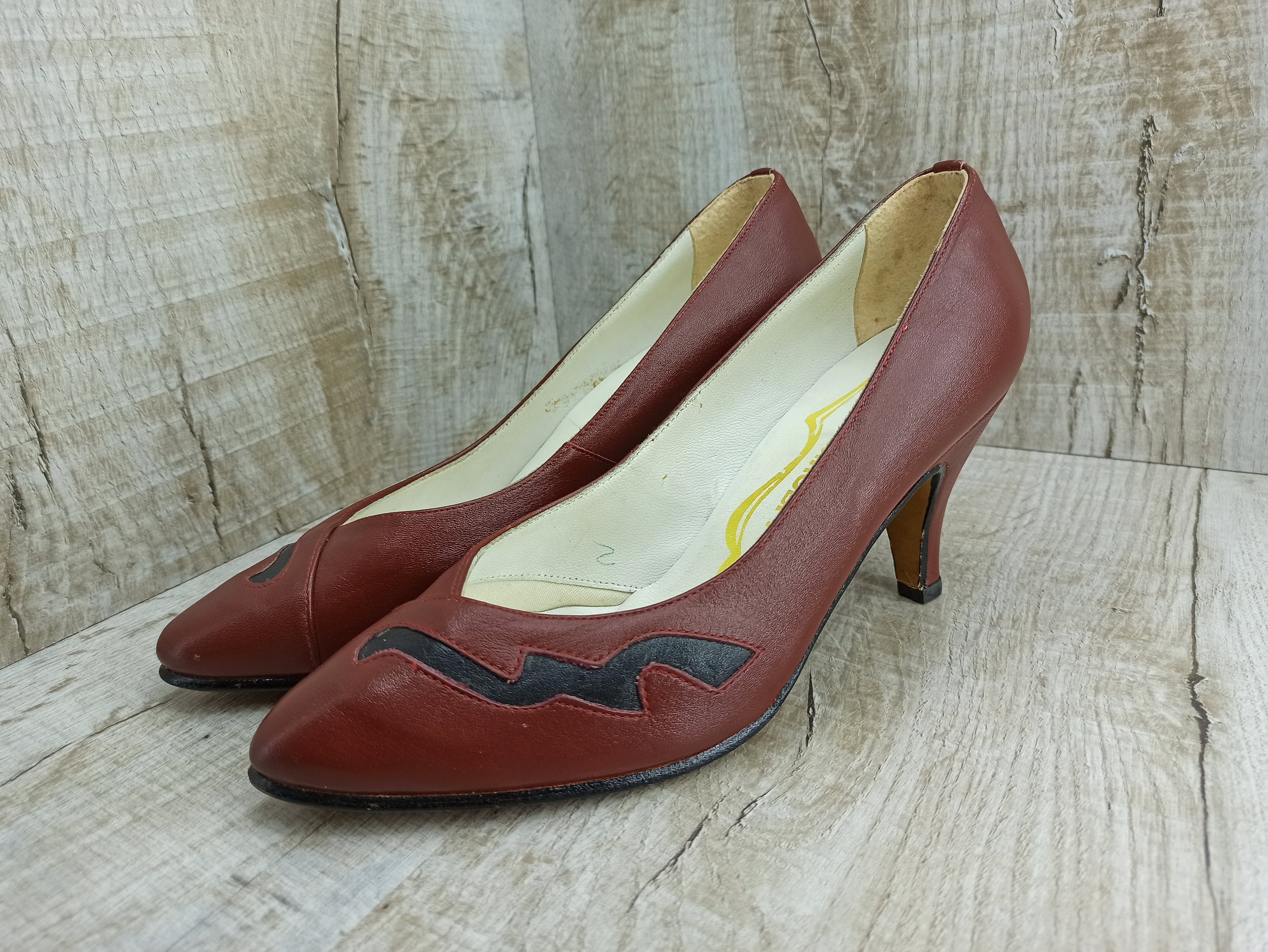 Vintage Red High Heel Shoes Burgundy Soviet Women's - Etsy UK
