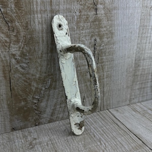 Vintage Metal Door Knob: Rustic Black & White Handle