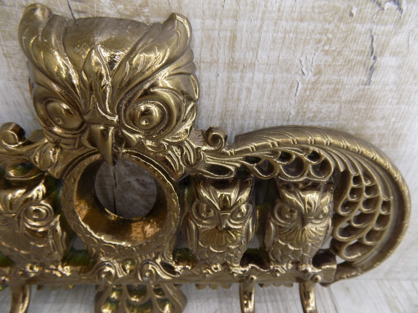 Vintage Metal Coat Hooks Owl Rustic Copper Hooks Figured | Etsy