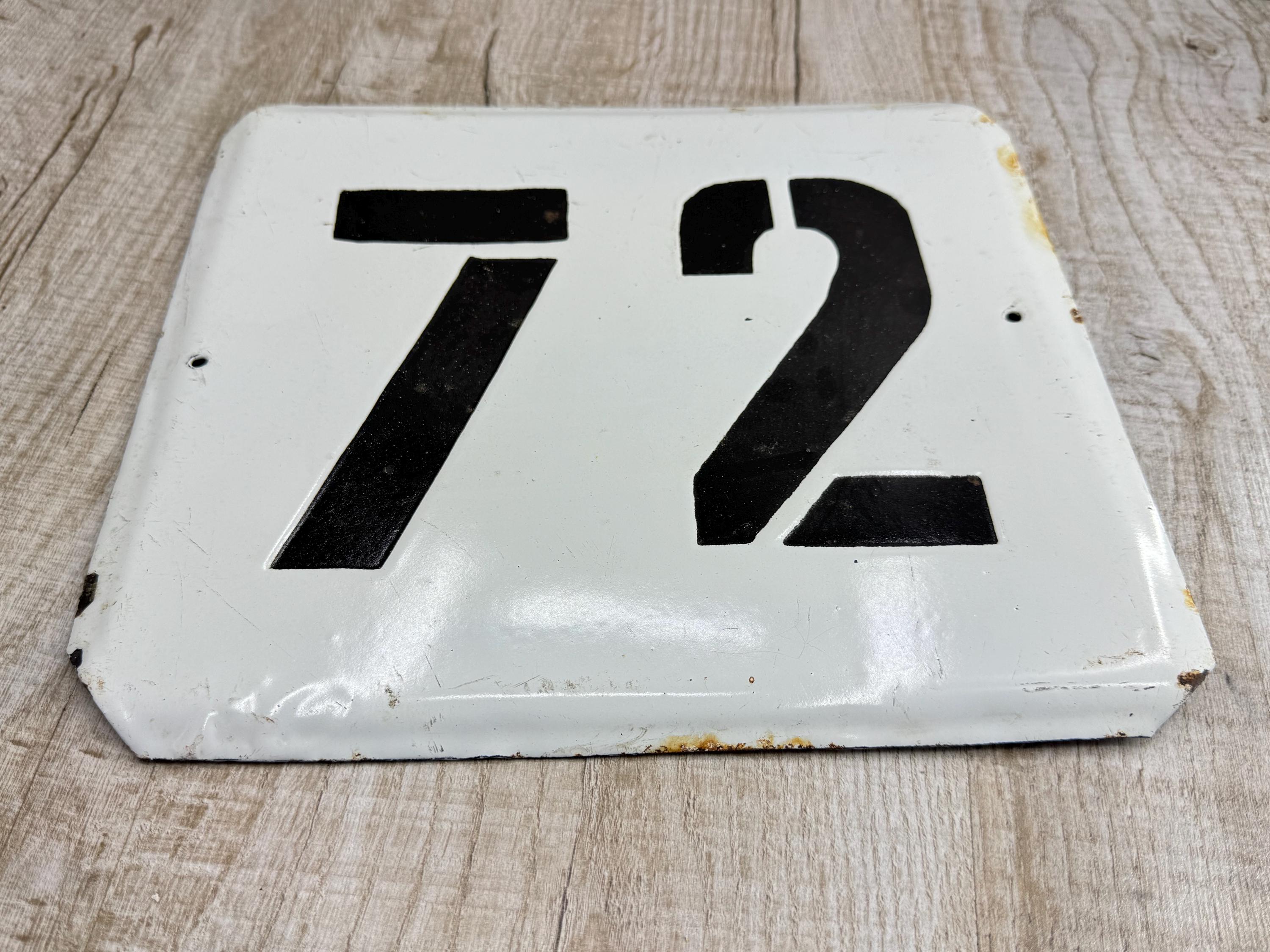 Vintage Enamel Number 72: Antique Hotel Door Sign, USSR - Etsy