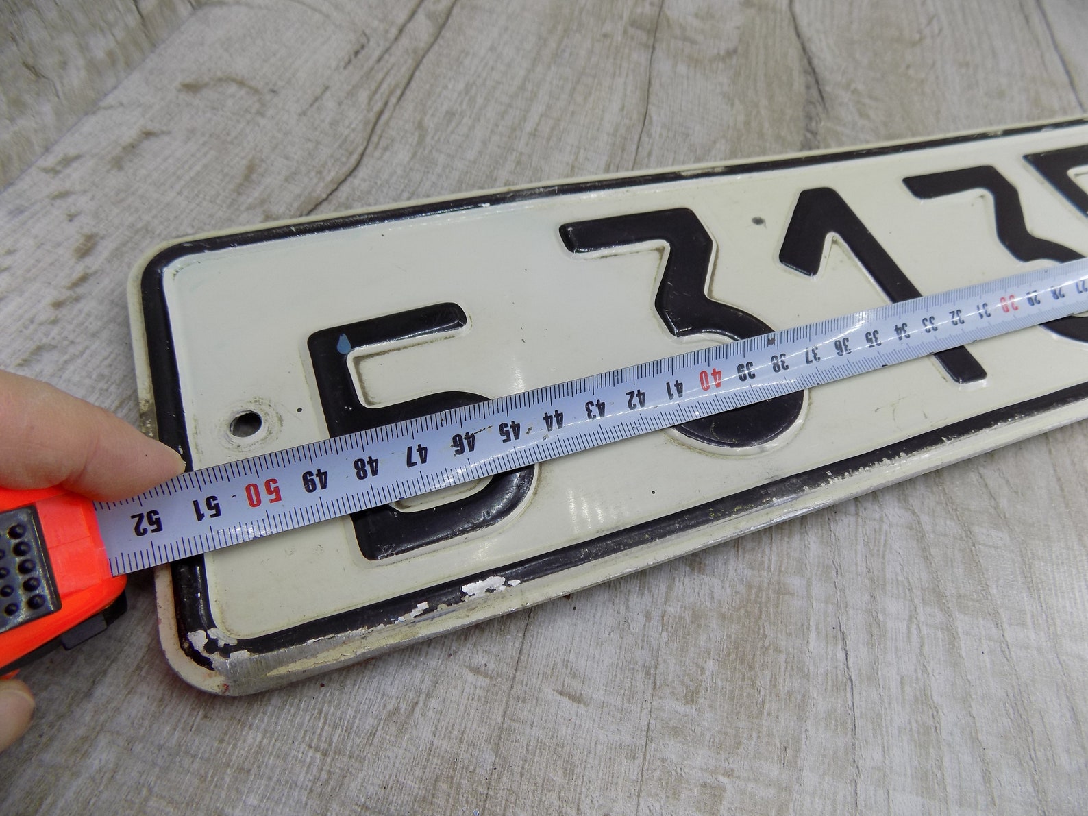 3135 3559 2856 1746 Vintage Car Number Sign Registration Plate Etsy